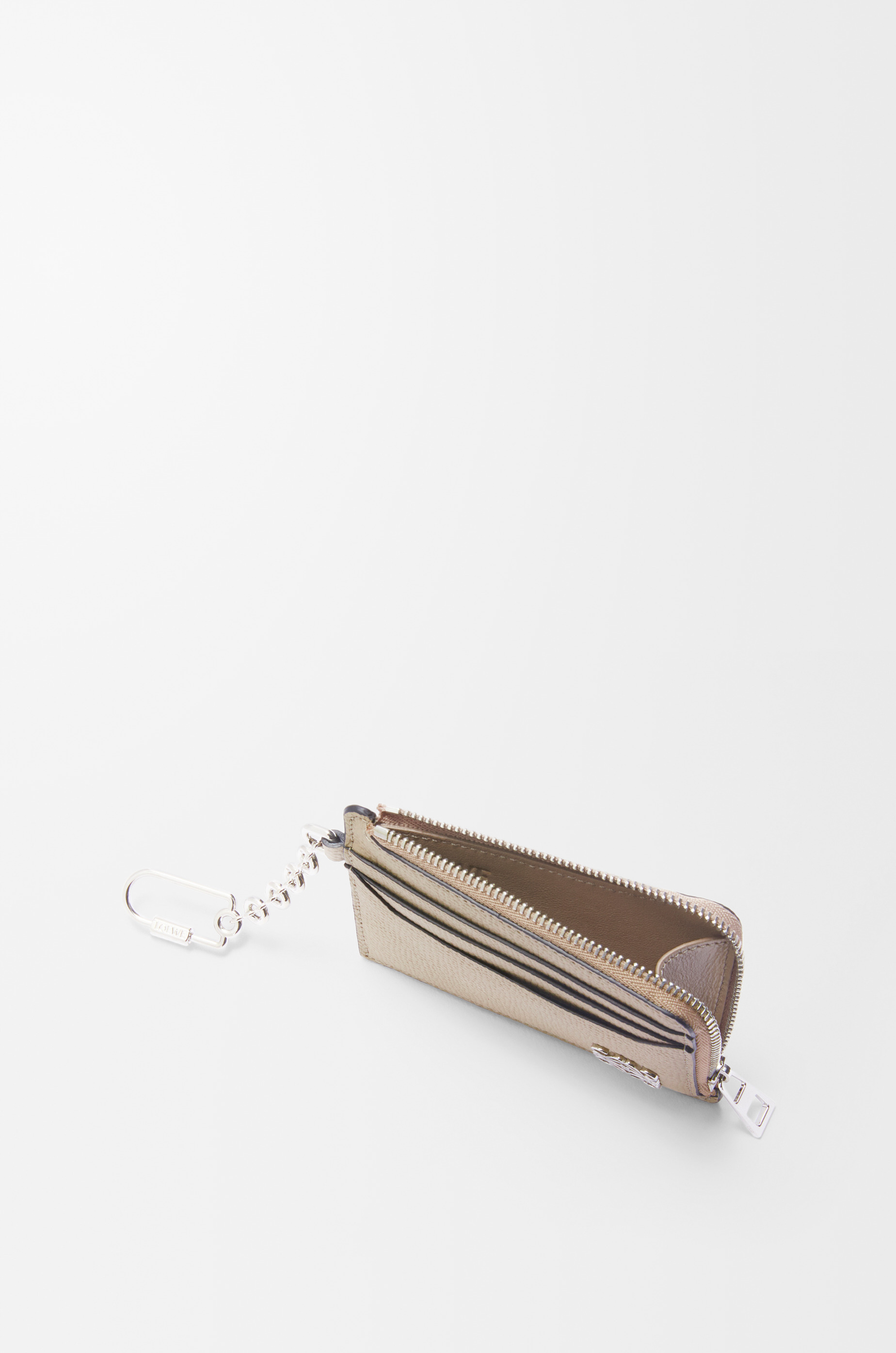 Anagram square coin cardholder in pebble grained calfskin - 3