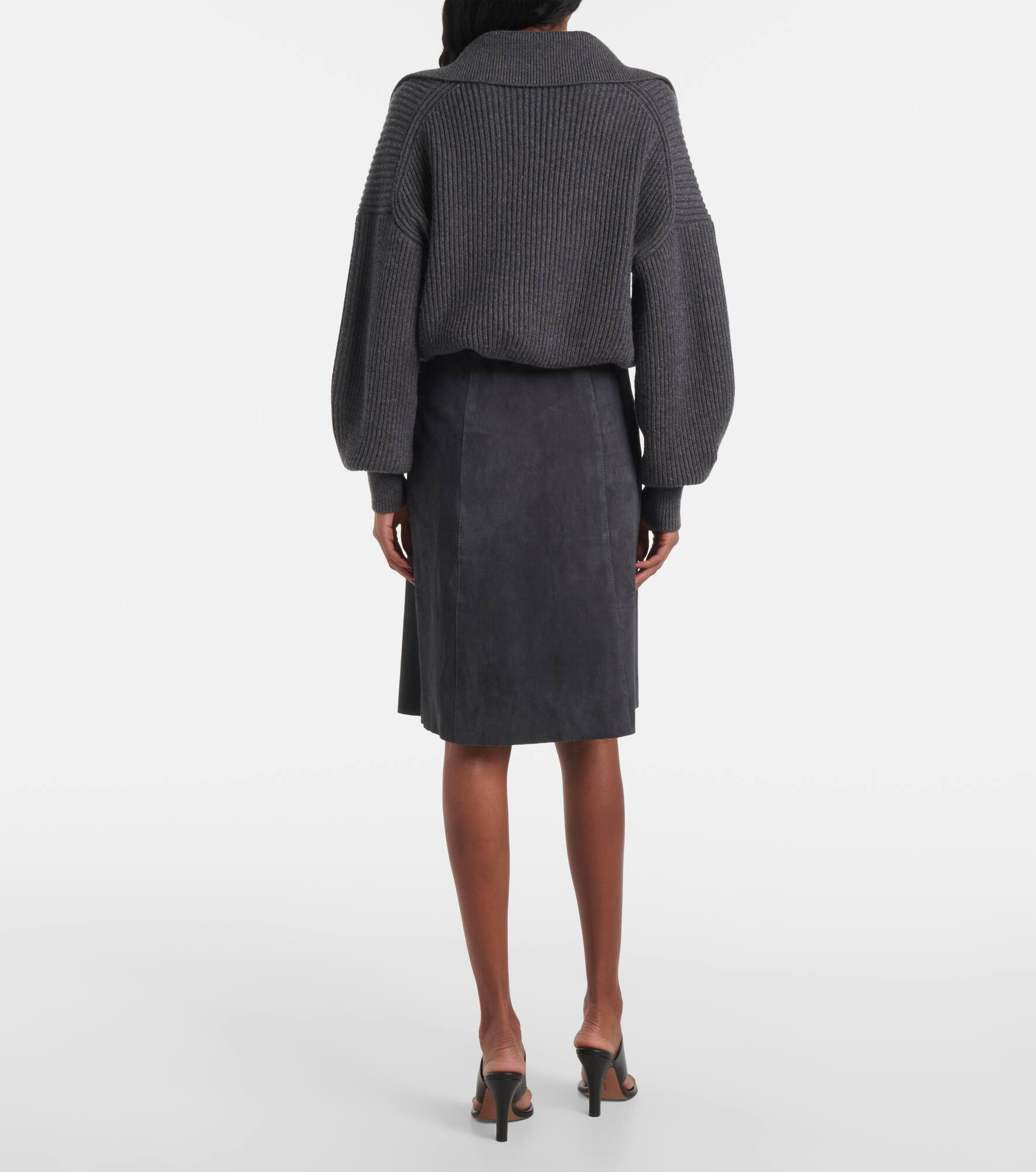 Suede midi skirt - 3