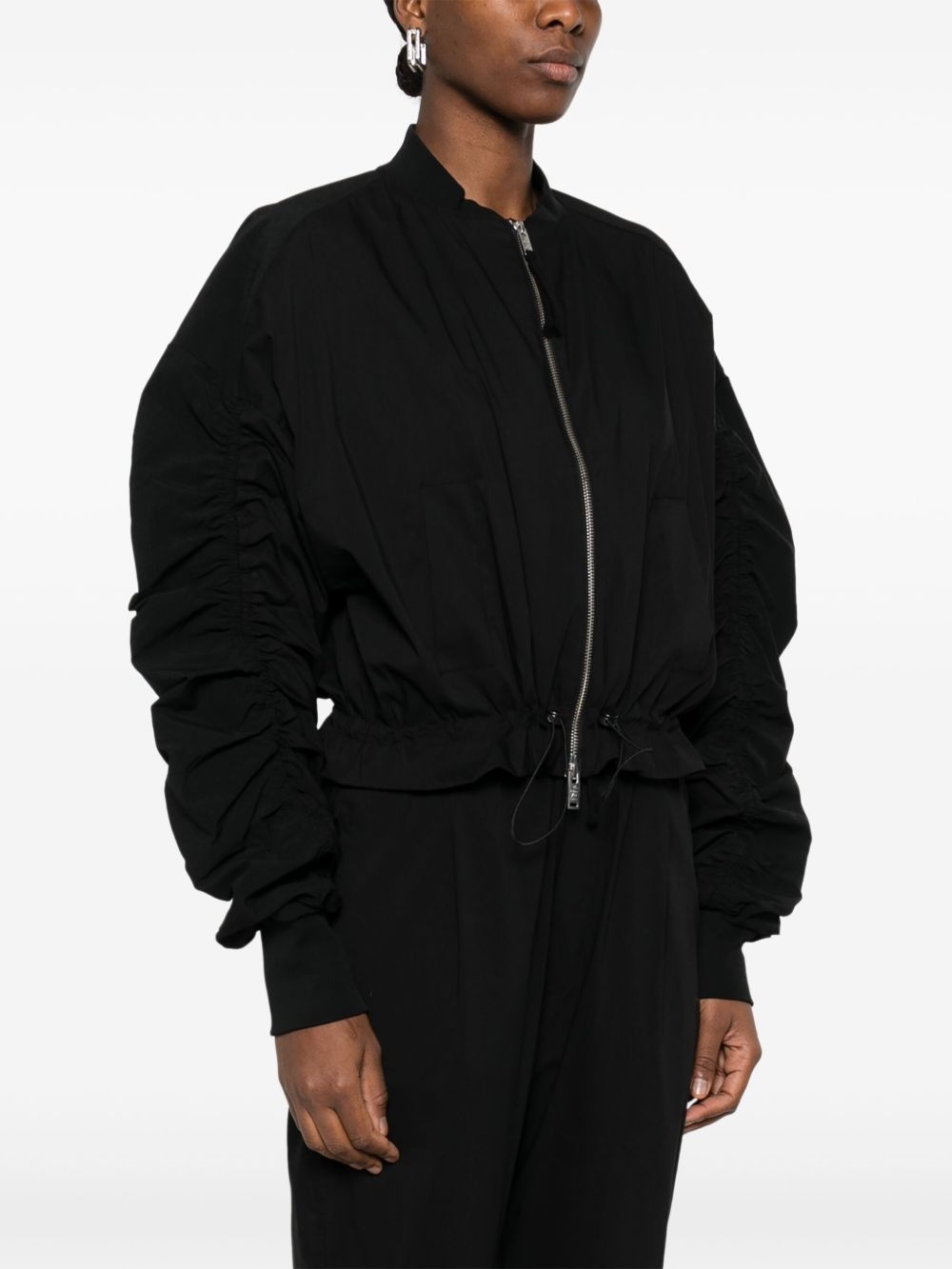 ruched bomber jacket - 3