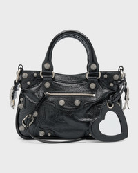 BALENCIAGA Neo Cagole Small Tote Bag With Rhinestones