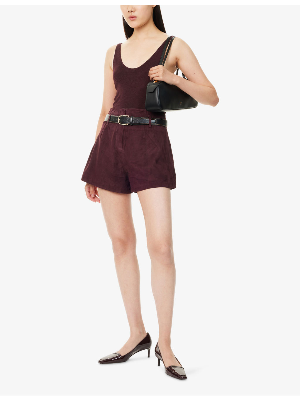 Lise Tailored Suede Shorts - 2