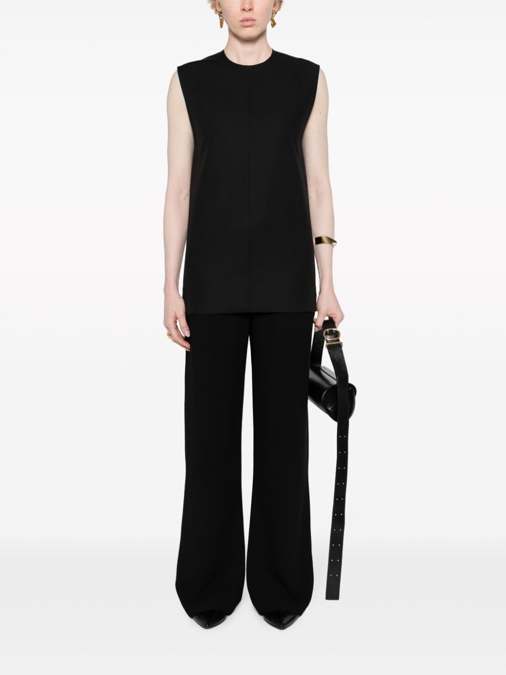 pressed-crease straight trousers - 2