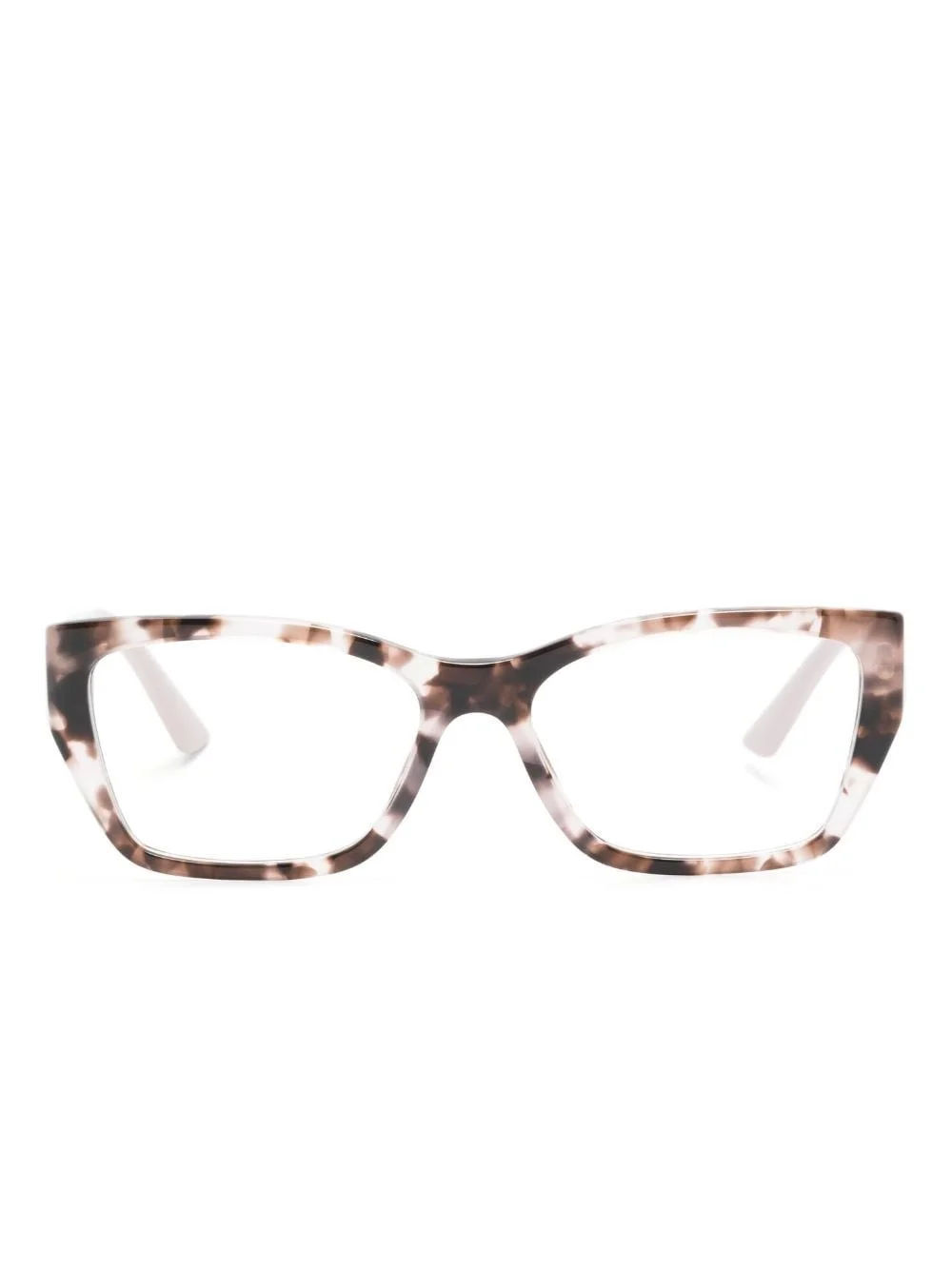 colour-block square-frame glasses - 1