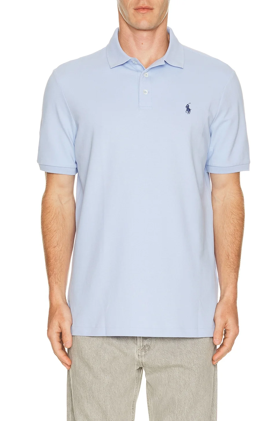 Short Sleeve Stretch Mesh Polo - 1