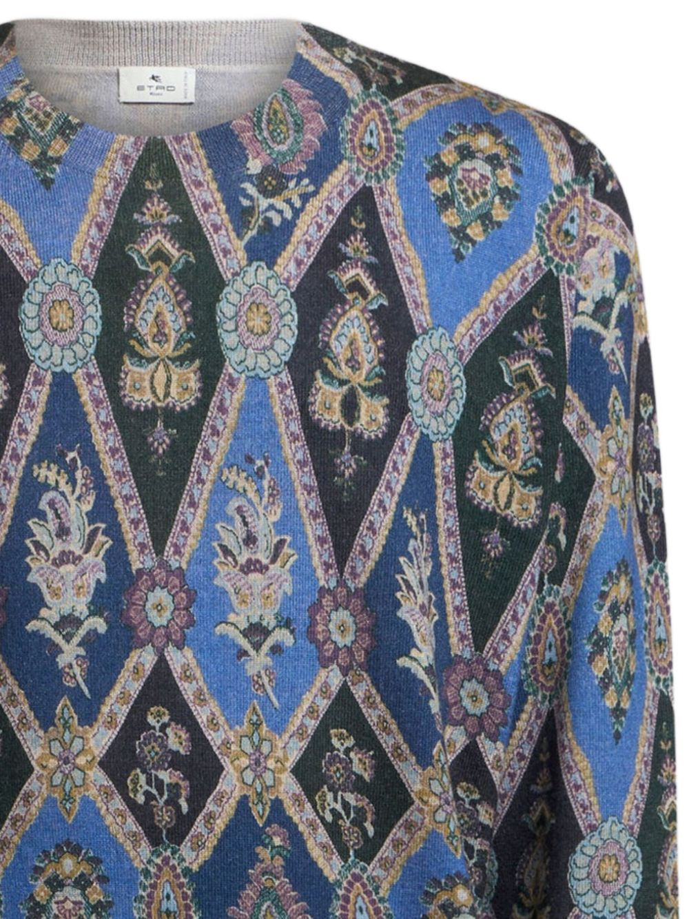 diamond-motif jacquard sweater - 2