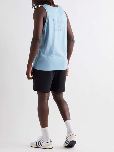 adidas Originals Logo-Flocked Cotton-Jersey Tank Top outlook