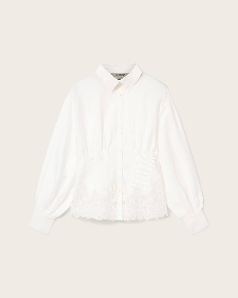 CAROL LONG SLEEVE LACE TRIMMED SHIRT 1