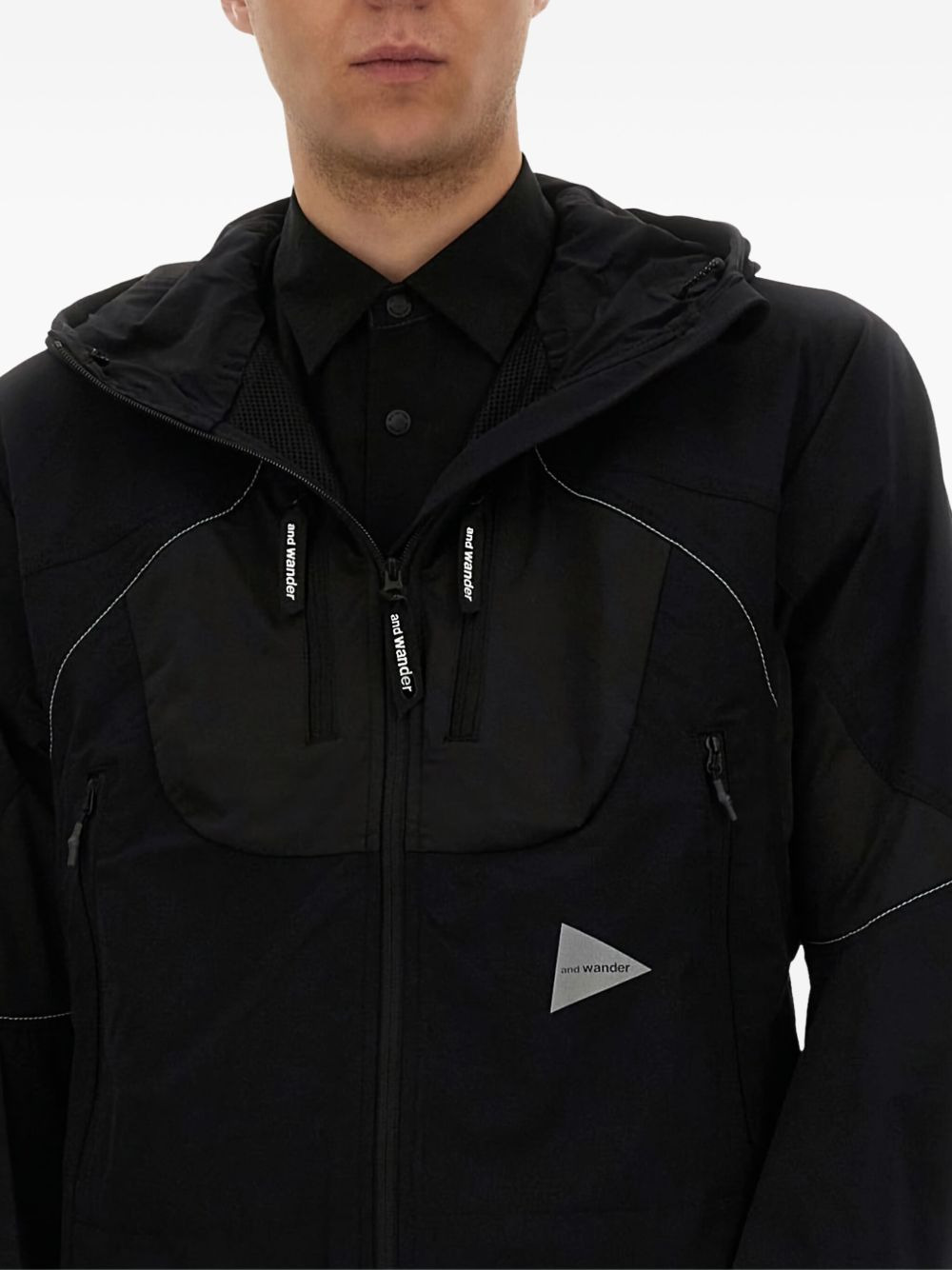 panelled hooded jacket - 4