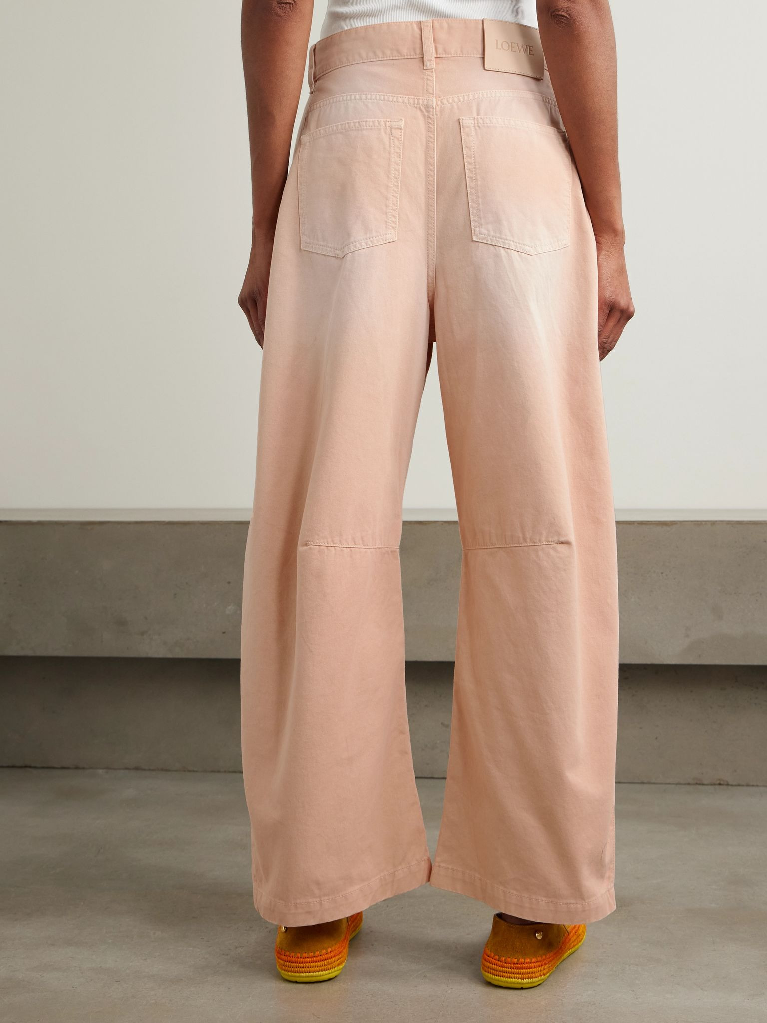 + Paula's Ibiza paneled mid-rise barrel-leg jeans Pastel pink - 4