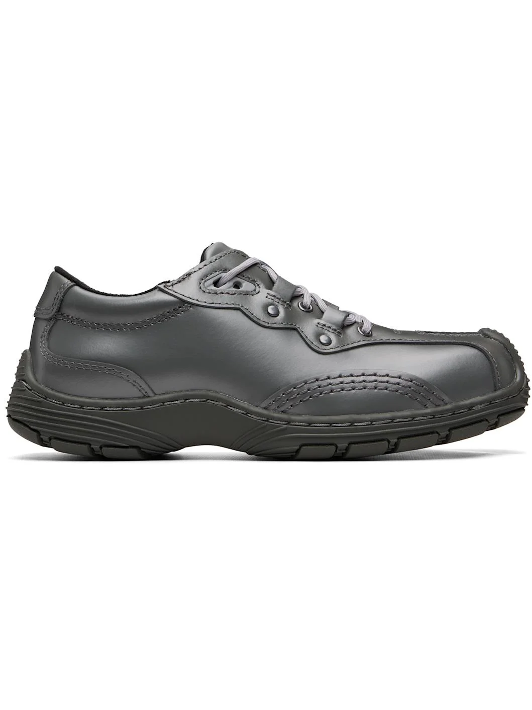 Gray Aurix Satin Finish Leather 5I Sneakers - 1