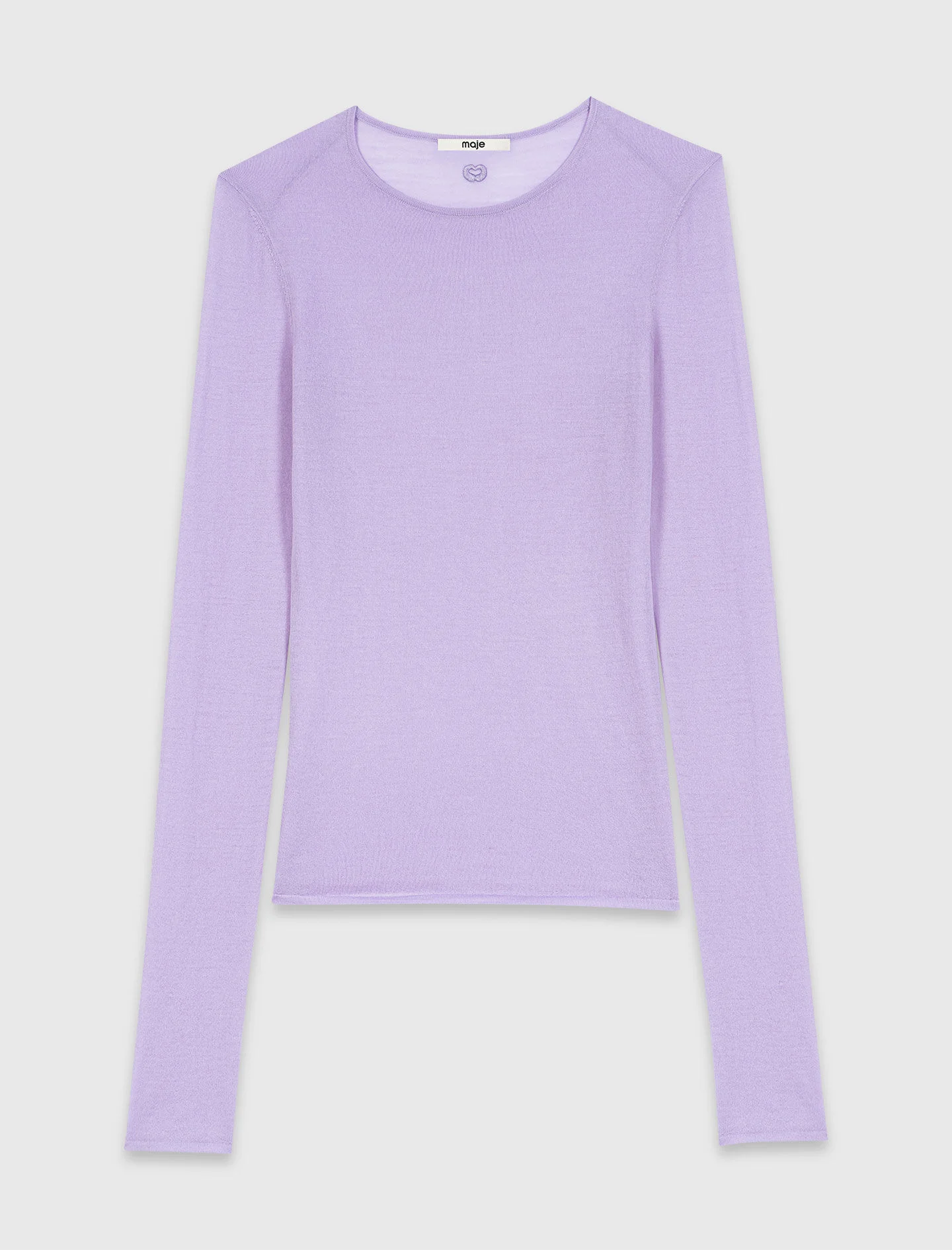 Second-skin round neck sweater - 1