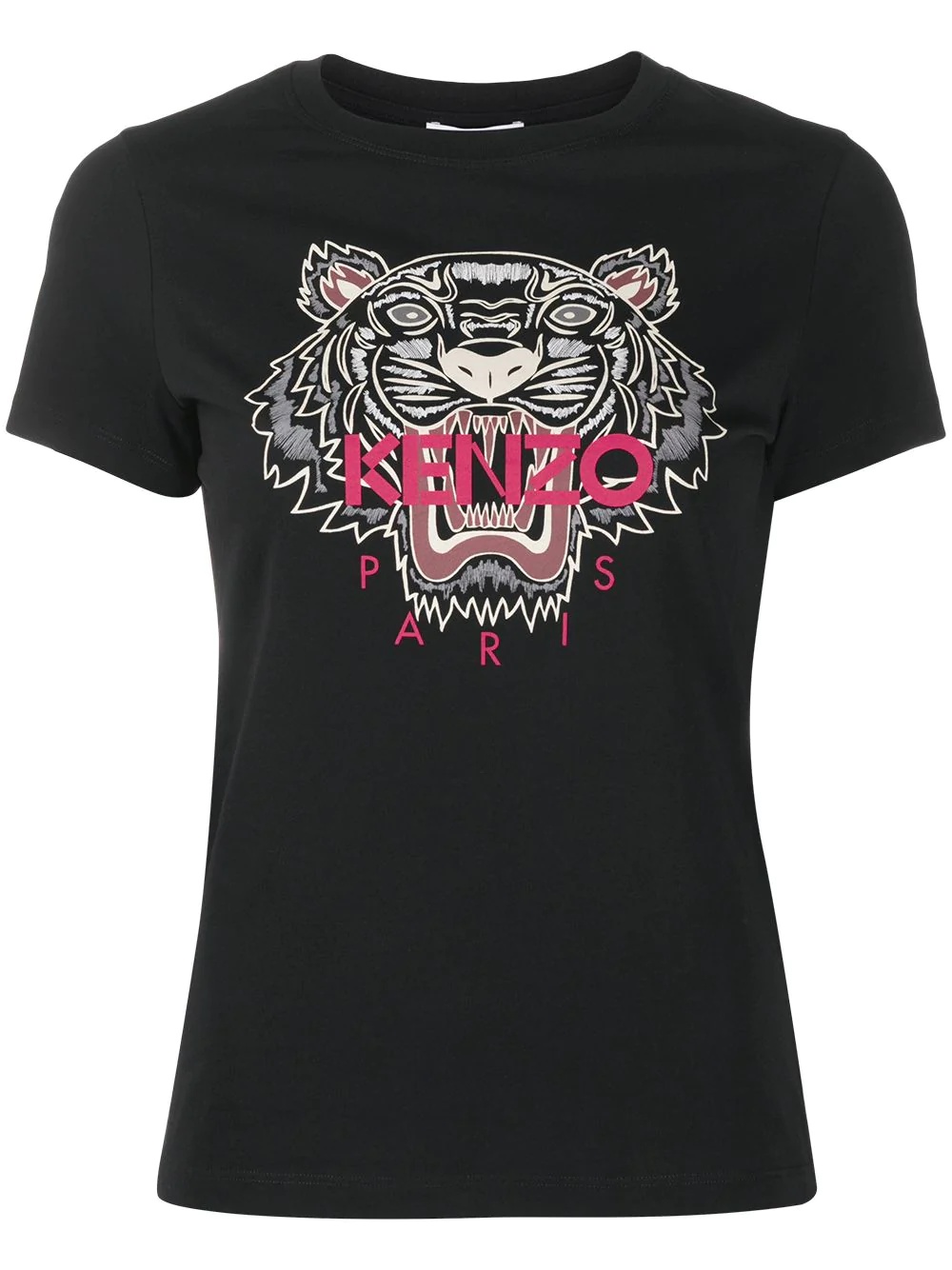 tiger print T-shirt - 1