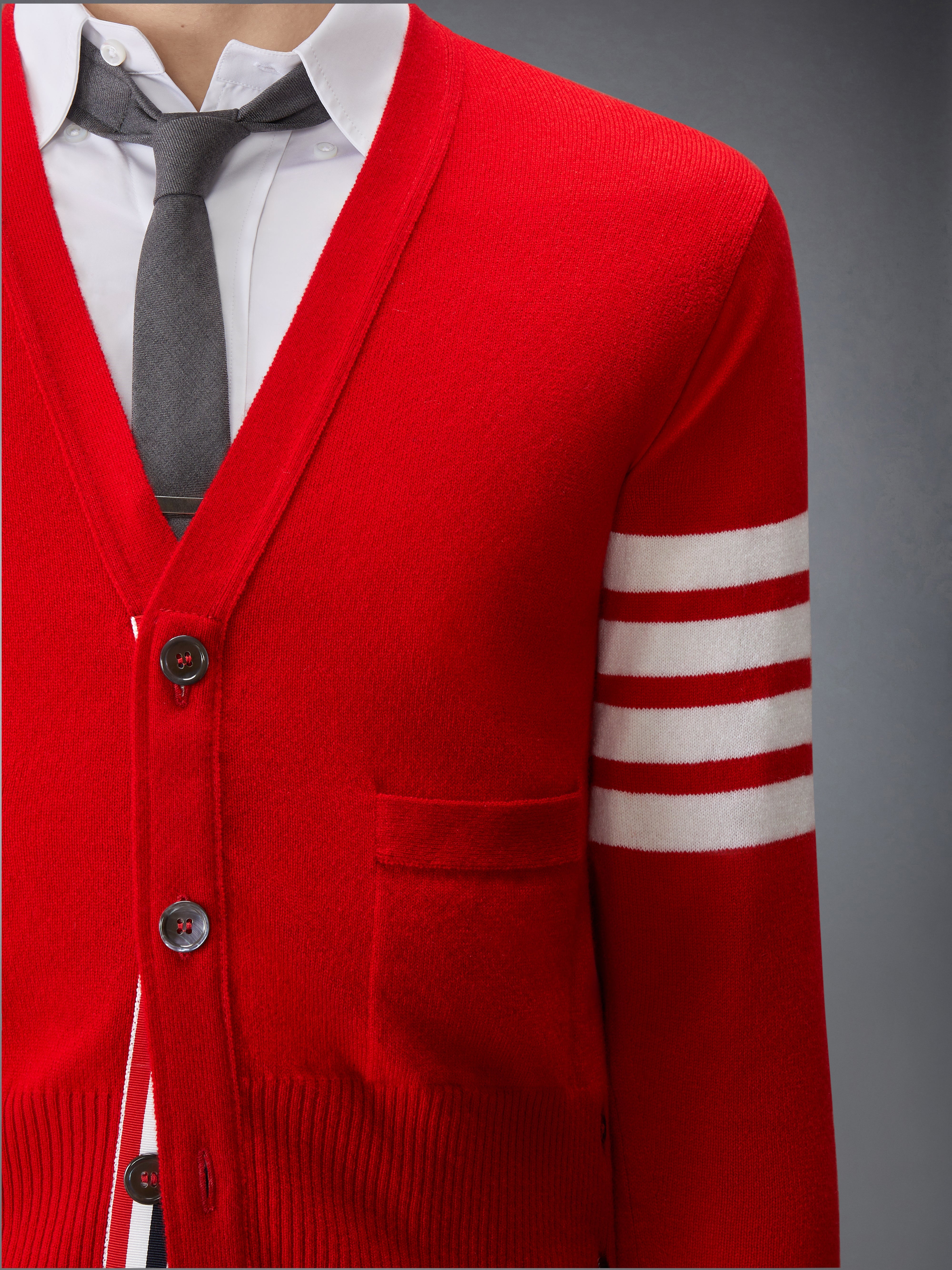 CASHMERE 4-BAR CLASSIC CARDIGAN - 7