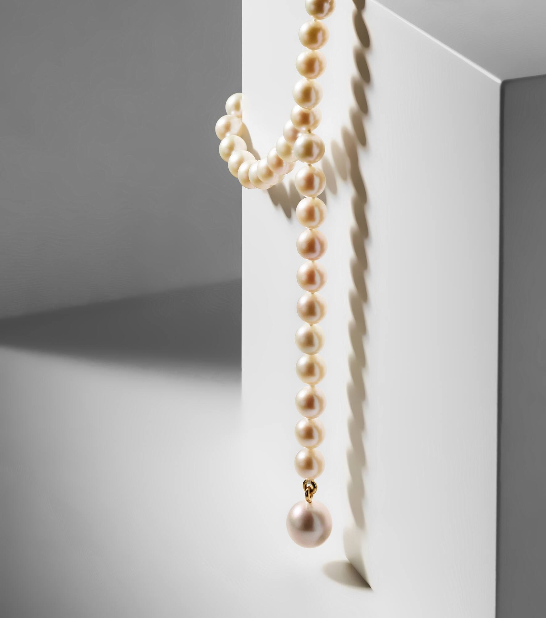 La Belle 14kt gold necklace with pearls - 5
