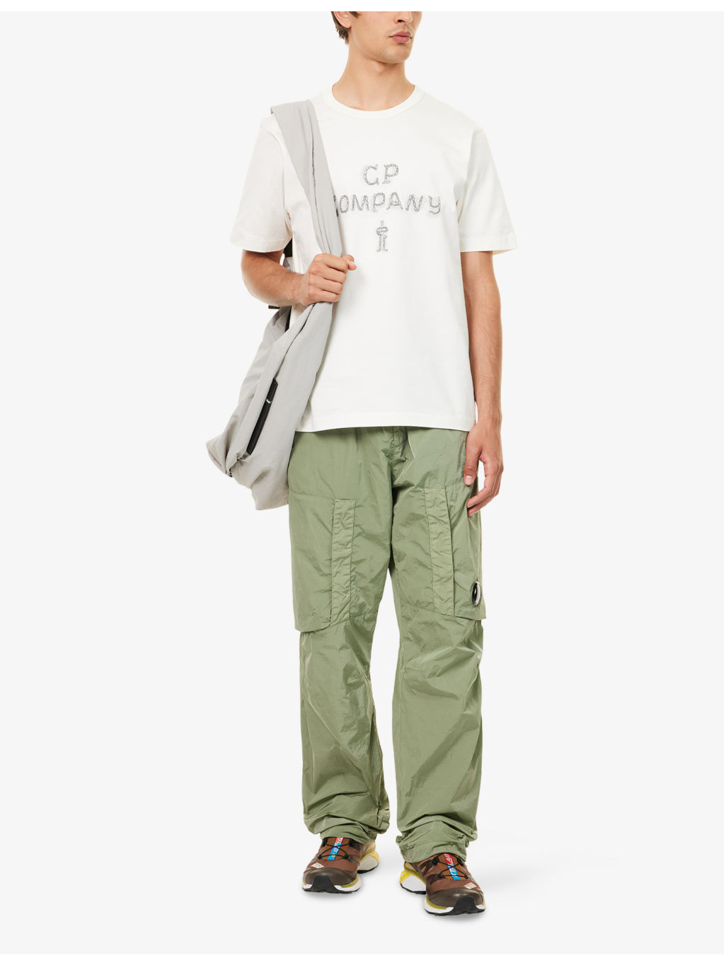 Embroidered-Text Relaxed-Fit Cotton T-Shirt - 2