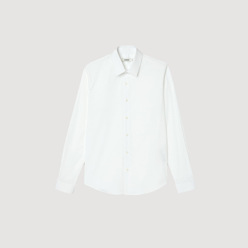 FITTED STRETCH COTTON SHIRT - 1