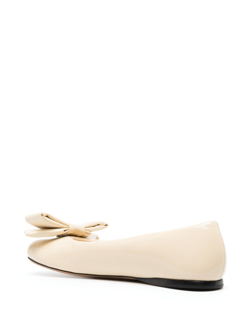Puffy leather ballerina shoes - 3