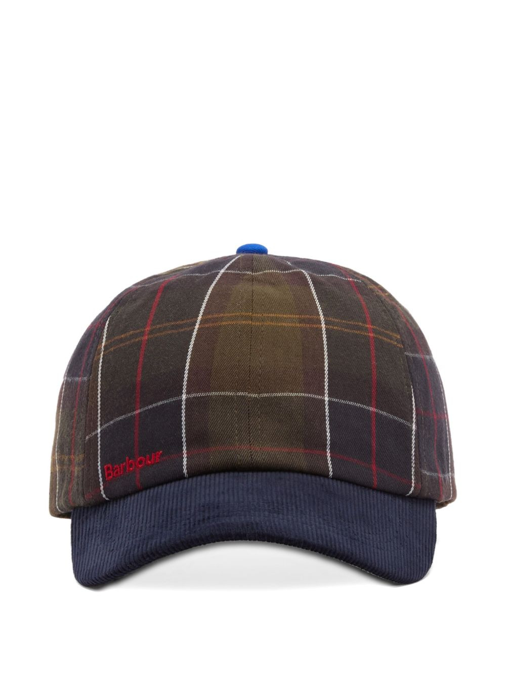 TARTAN-PATTERN CORDUROY CAP - 1