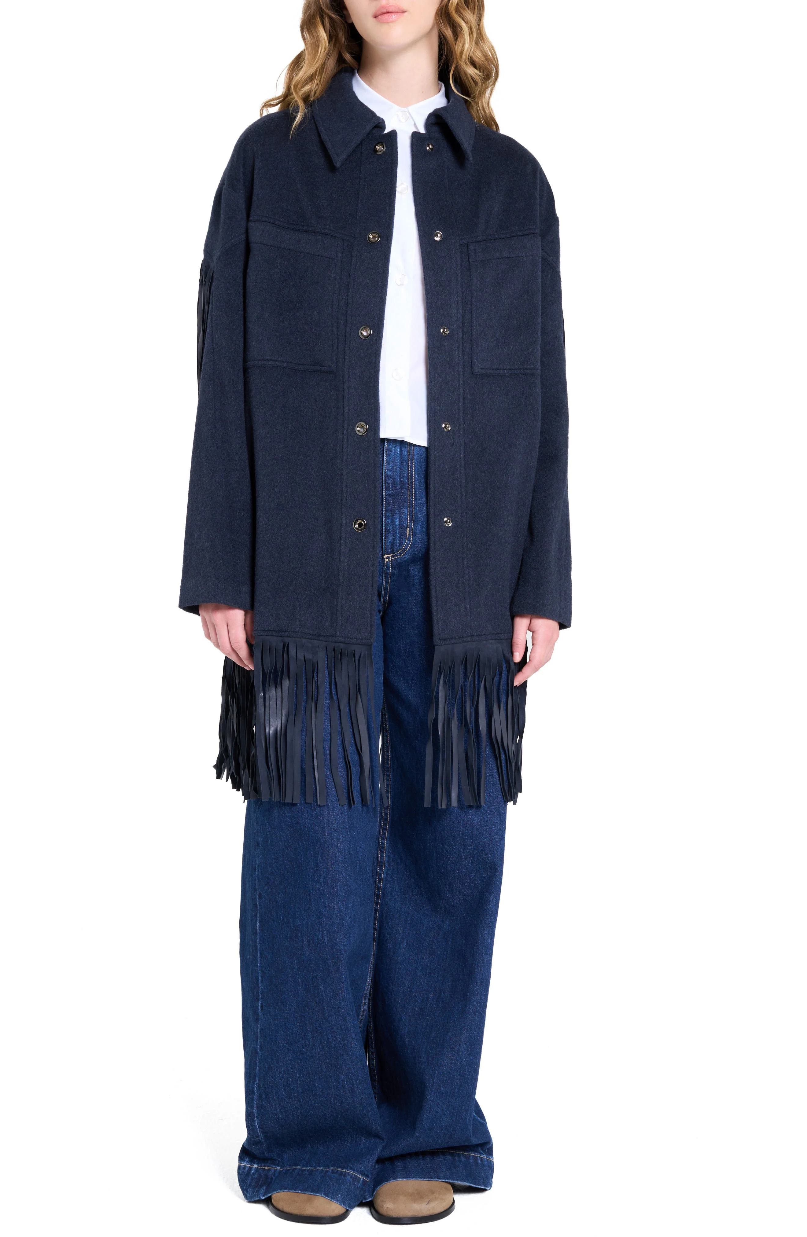 TWP Midnight Cowboy Cashmere Fringe Jacket at Nordstrom - 1