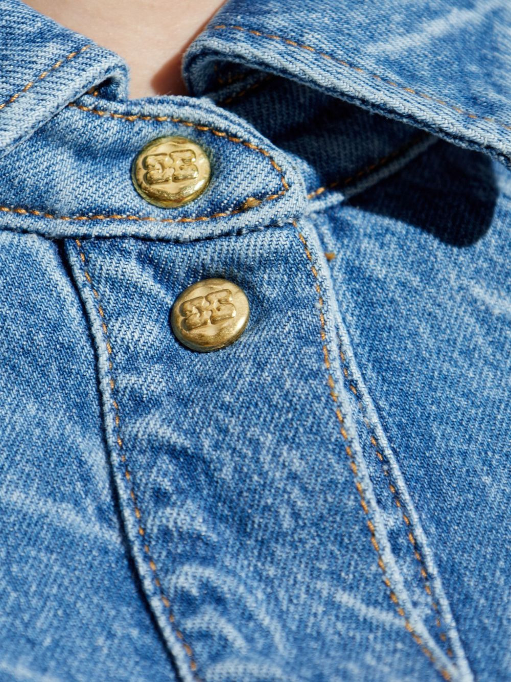 acid-wash denim shirt - 5