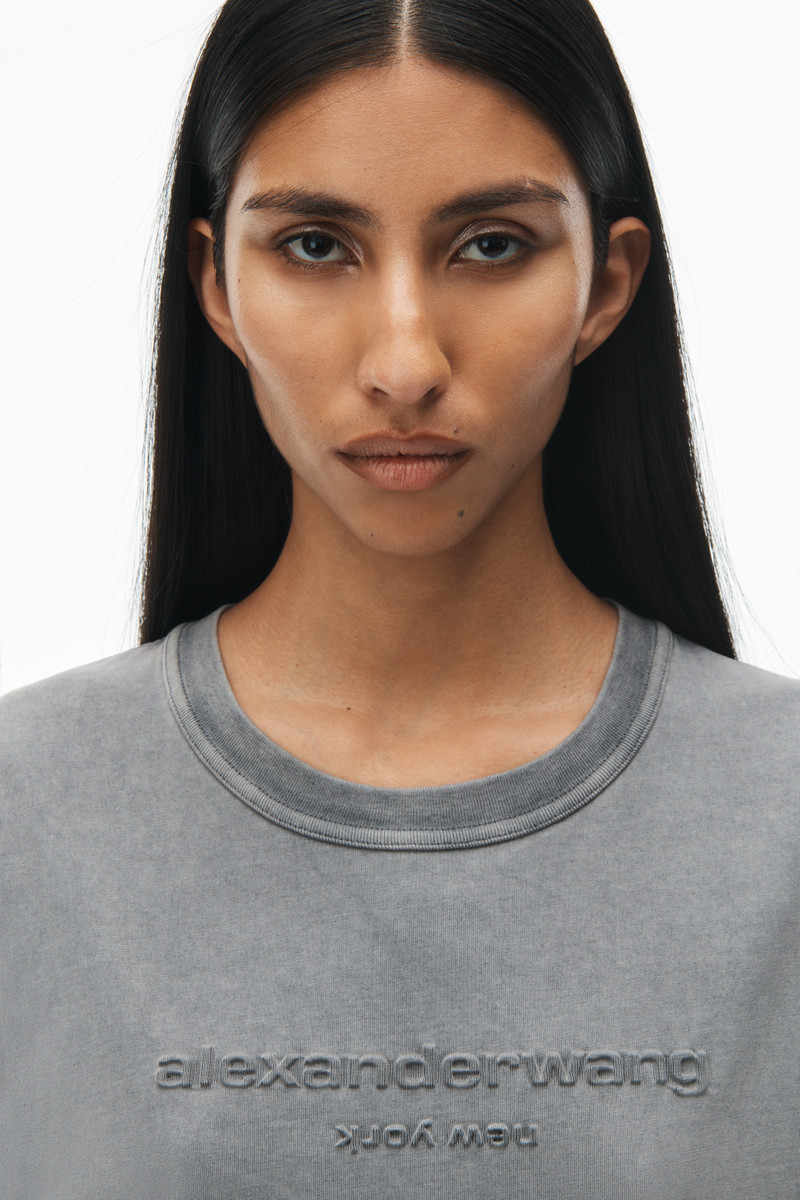 Acid Wash Tee in Cotton Jersey 5