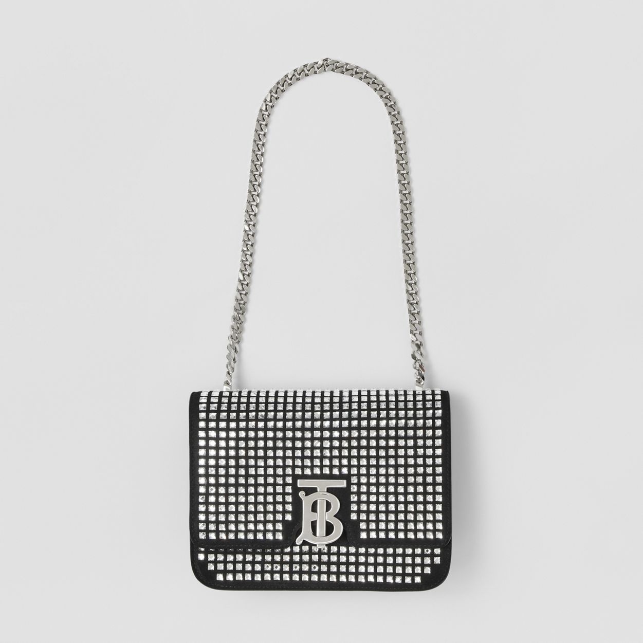 Crystal-embellished Leather Small TB Bag - 3