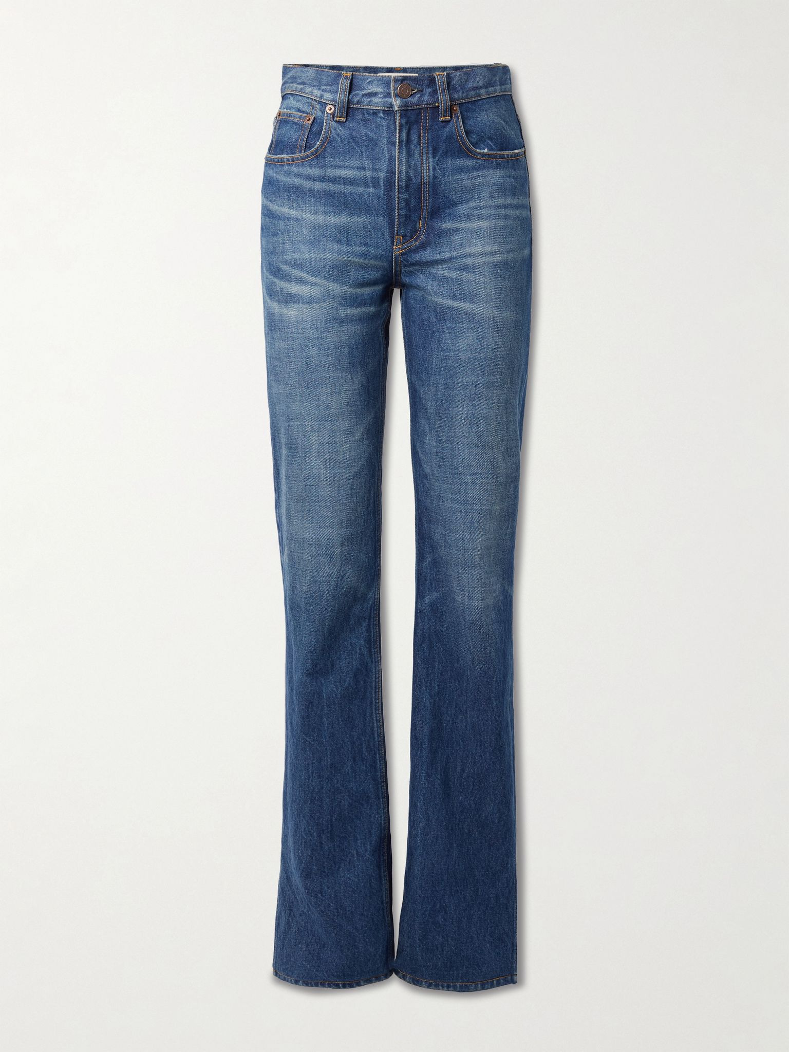 High-rise slim-leg organic jeans Dark denim - 1