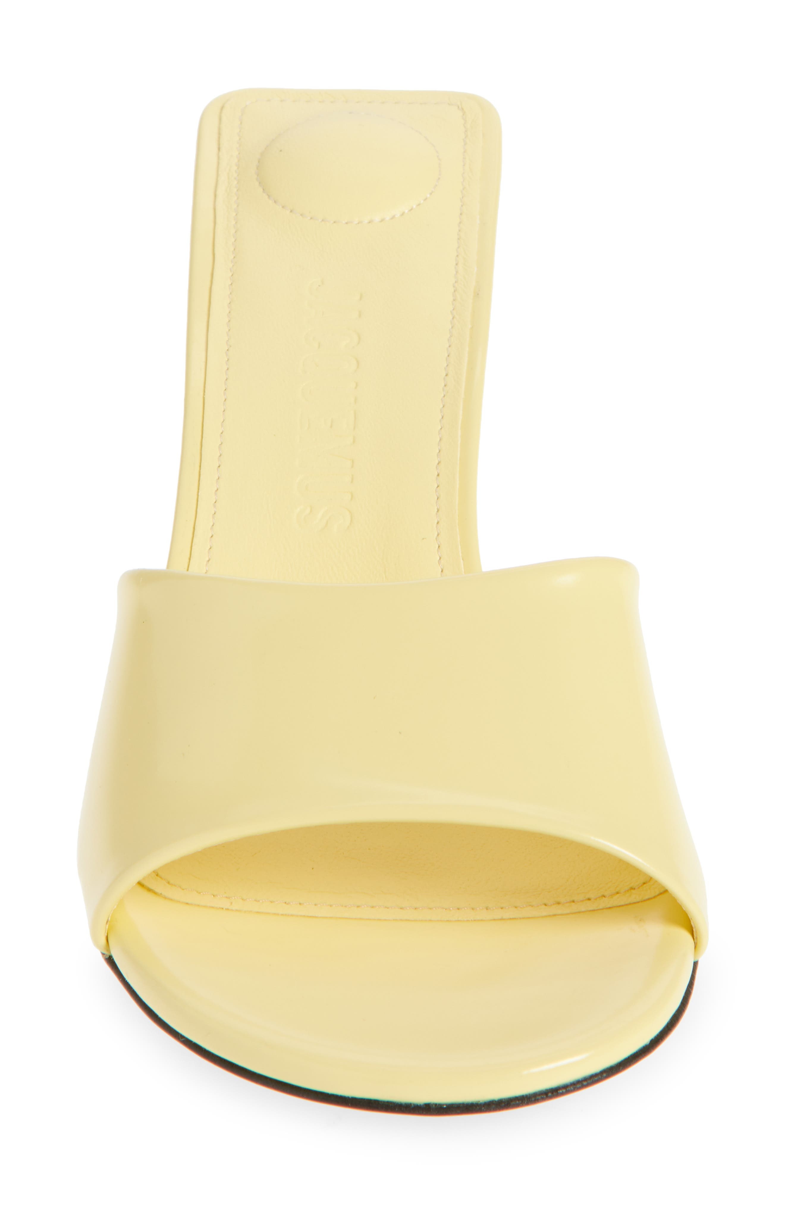 Jacquemus Les Mules Cubisto Sandal in Light Yellow 210 at Nordstrom - 4