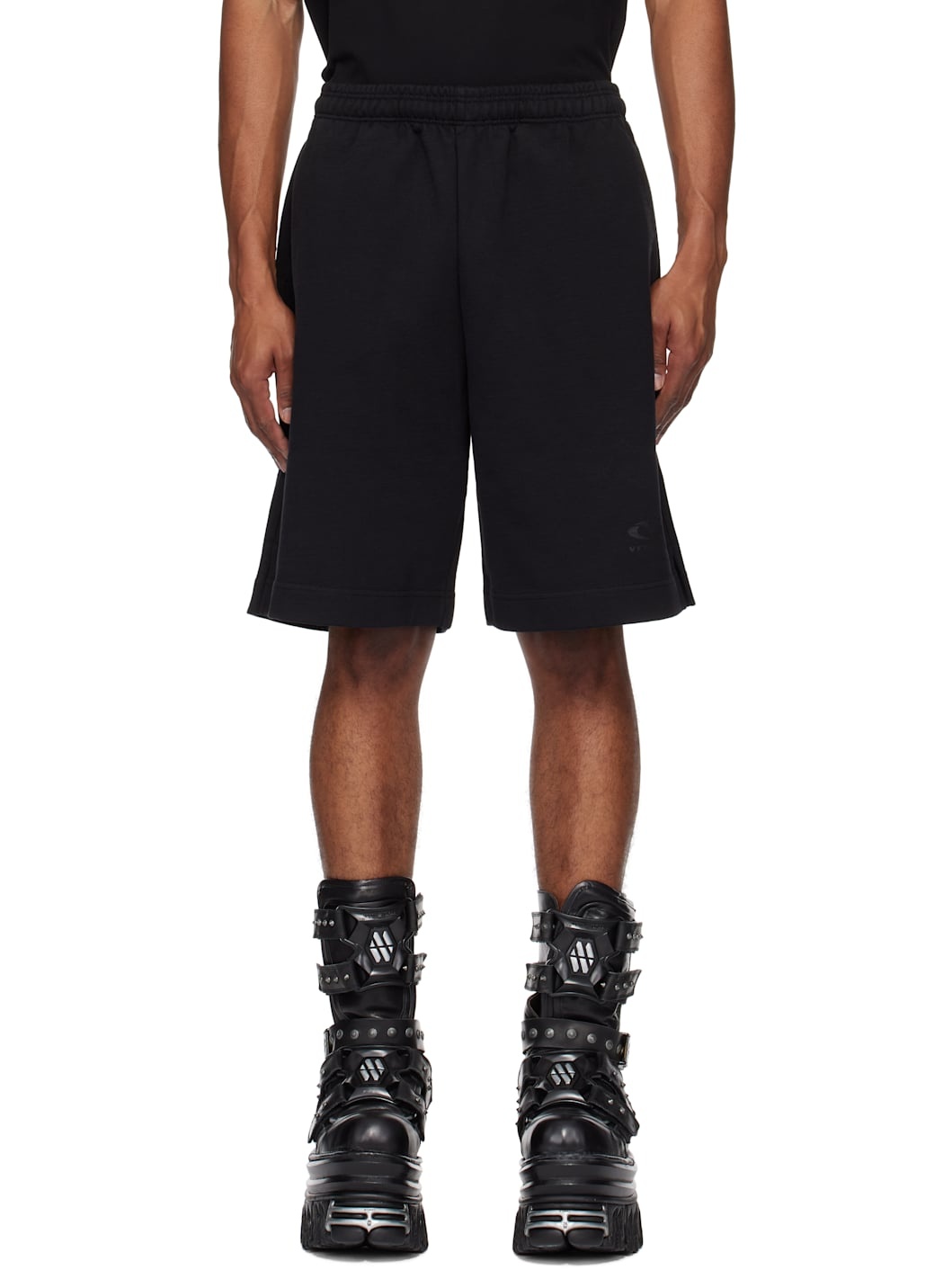 Black Oval Logo Shorts - 1