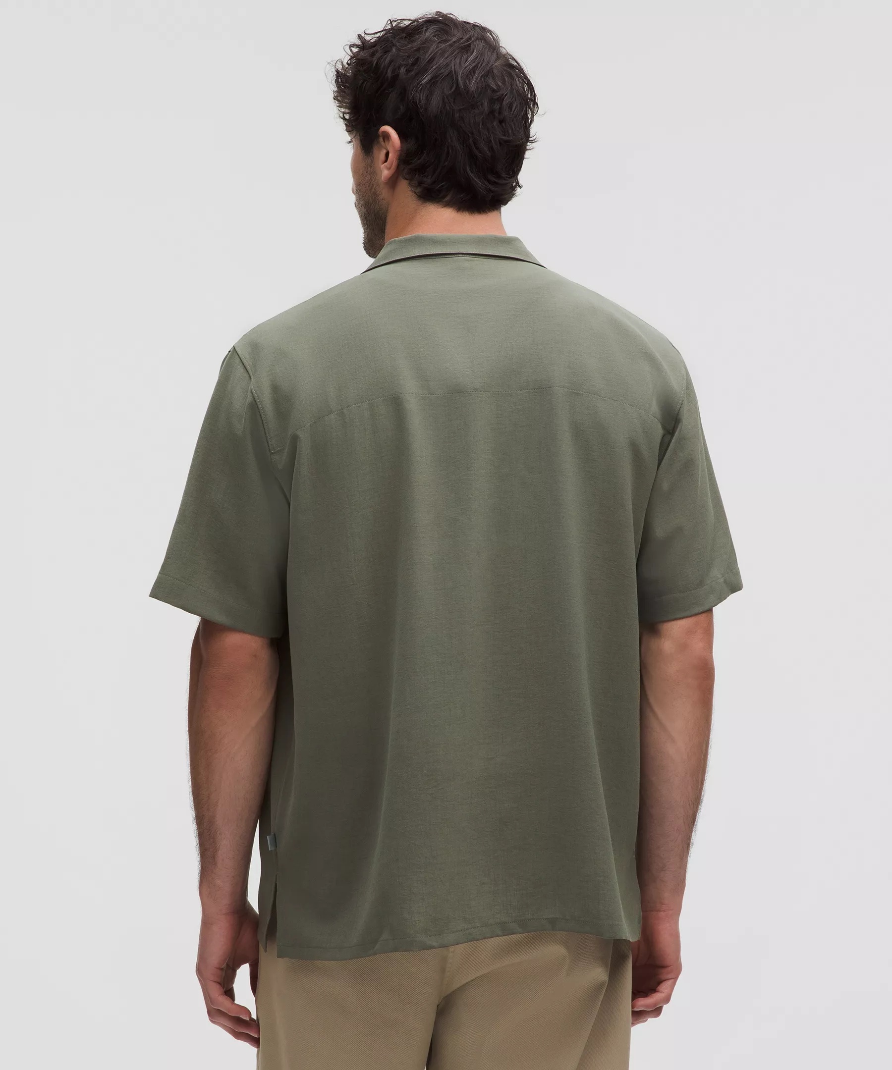Lightweight Camp Collar Button-Up Shirt *Pocket - 3