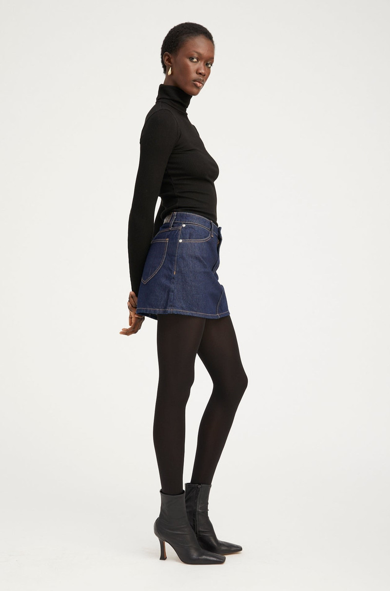 SPRWMN JANE DENIM A-LINE MINI SKIRT outlook
