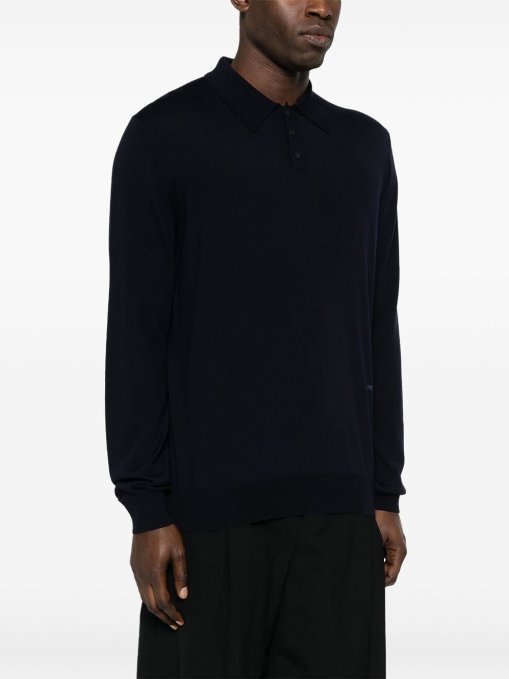 logo-embroidered polo shirt - 3