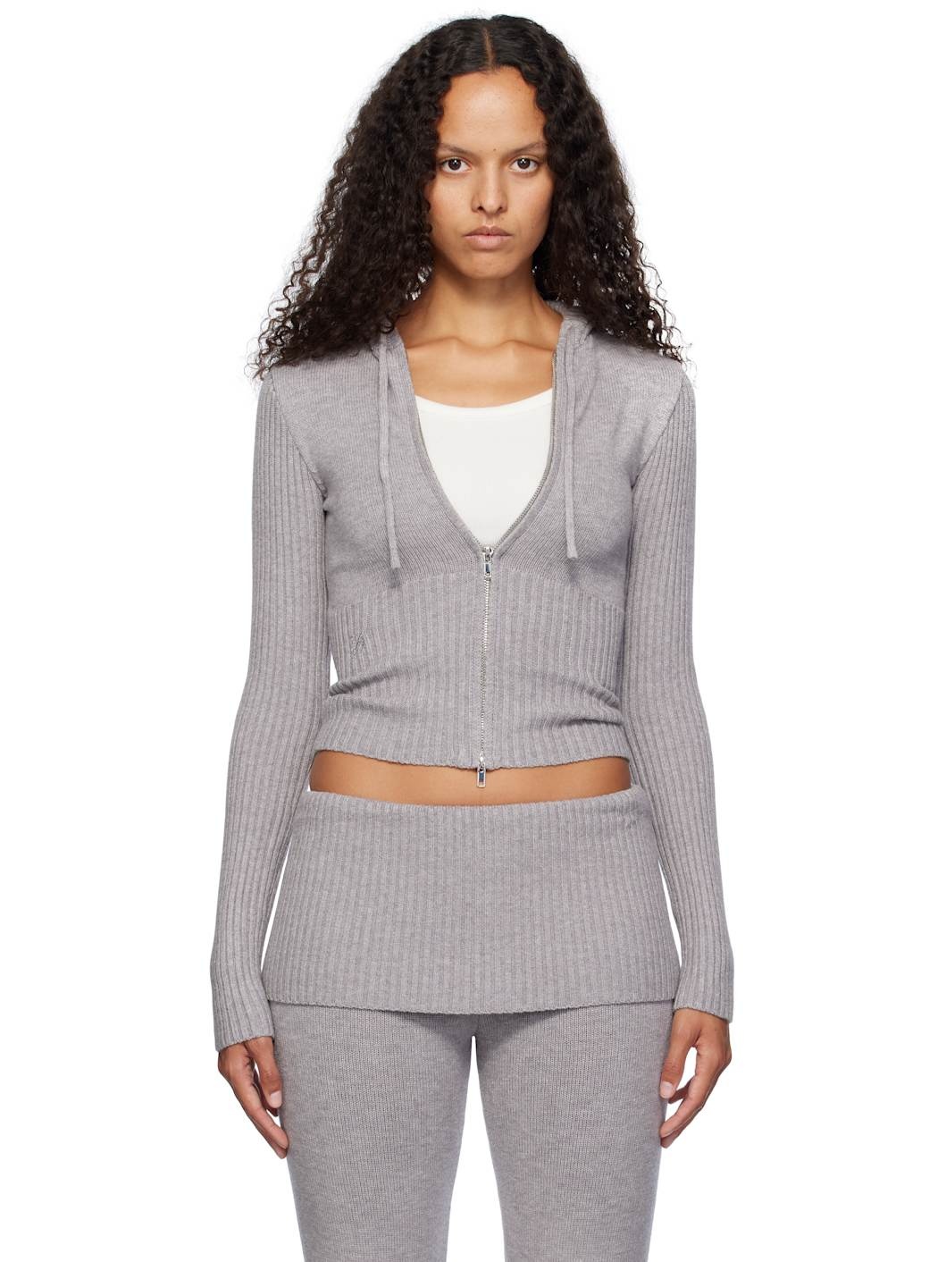 Gray Heritage Zip Up Hoodie - 1