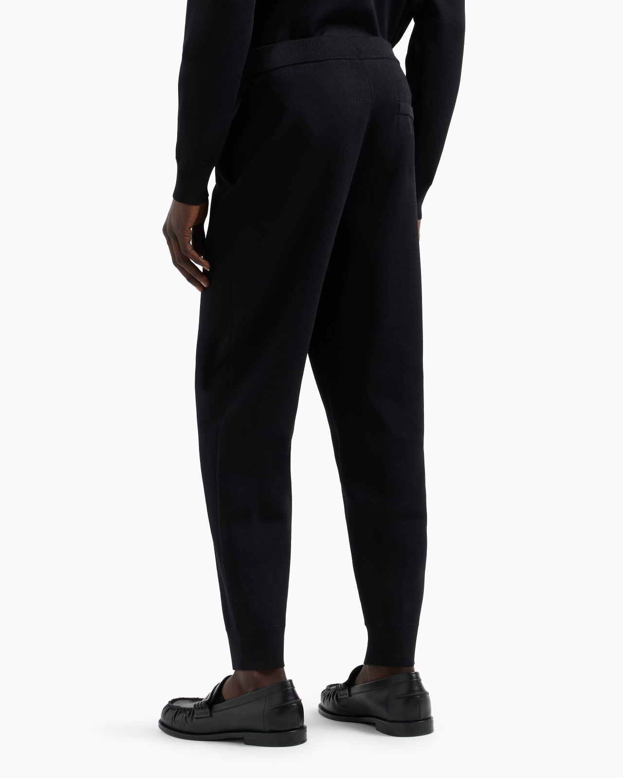 PLAIN-KNIT JOGGERS WITH FRONT RIBS - 3