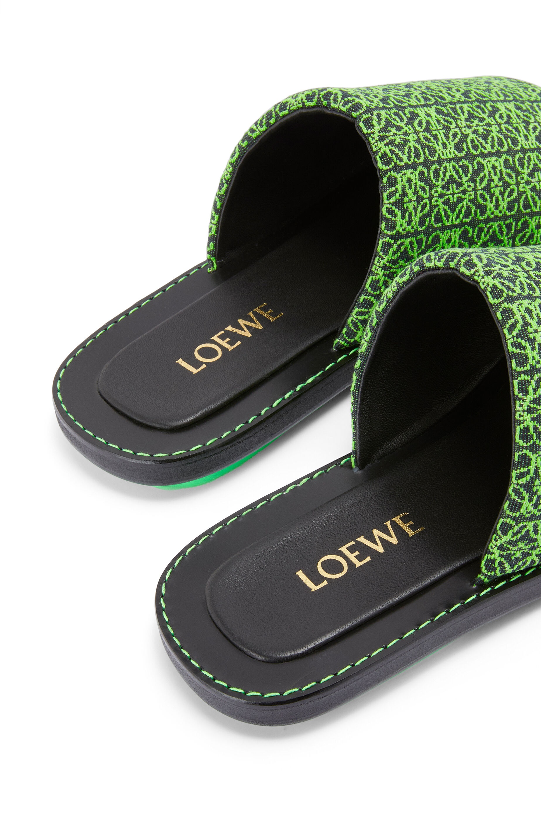 Slide in jacquard and calfskin - 4