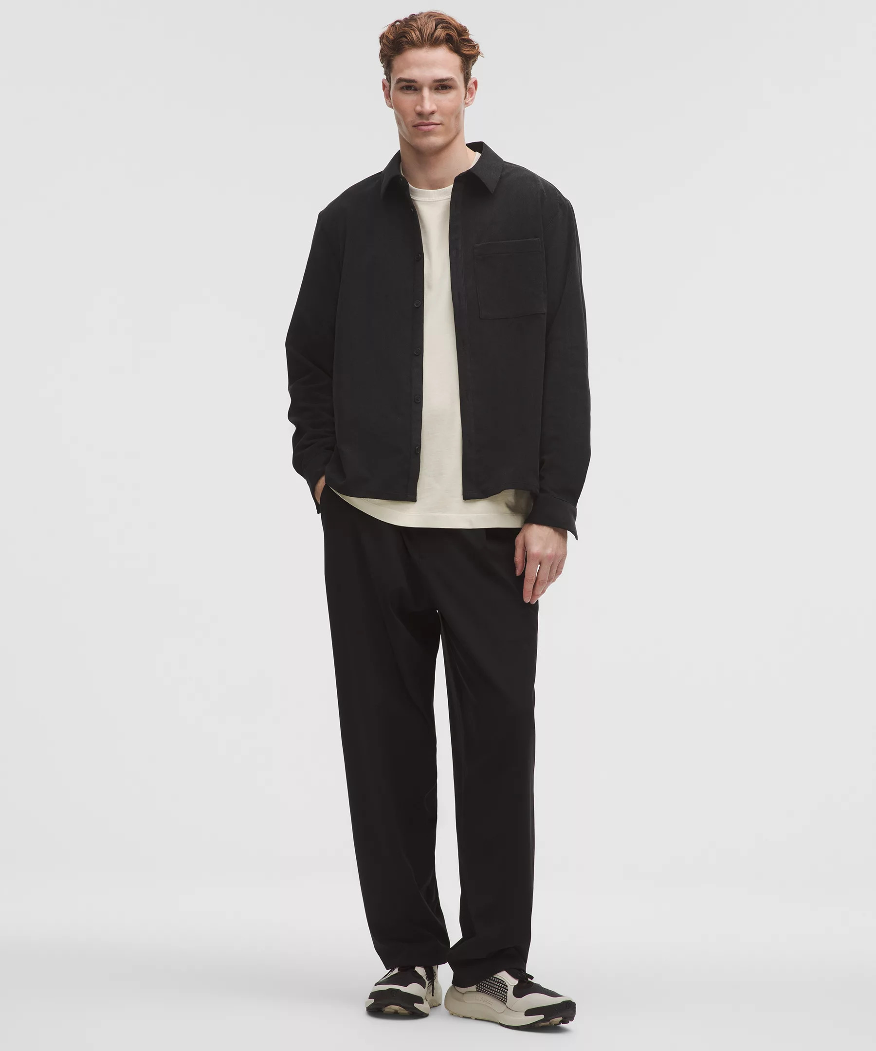 Corduroy Relaxed-Fit Long-Sleeve Button-Up Shirt - 2