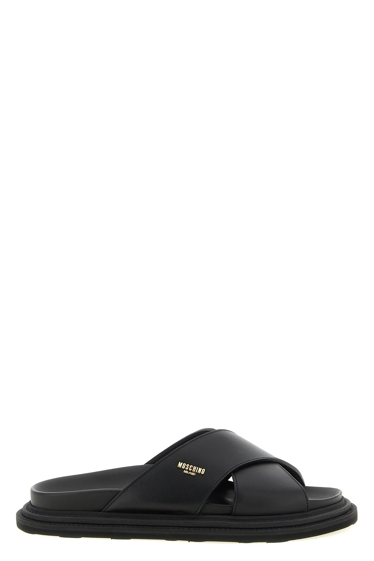 Leather Sabots With Logo - 1
