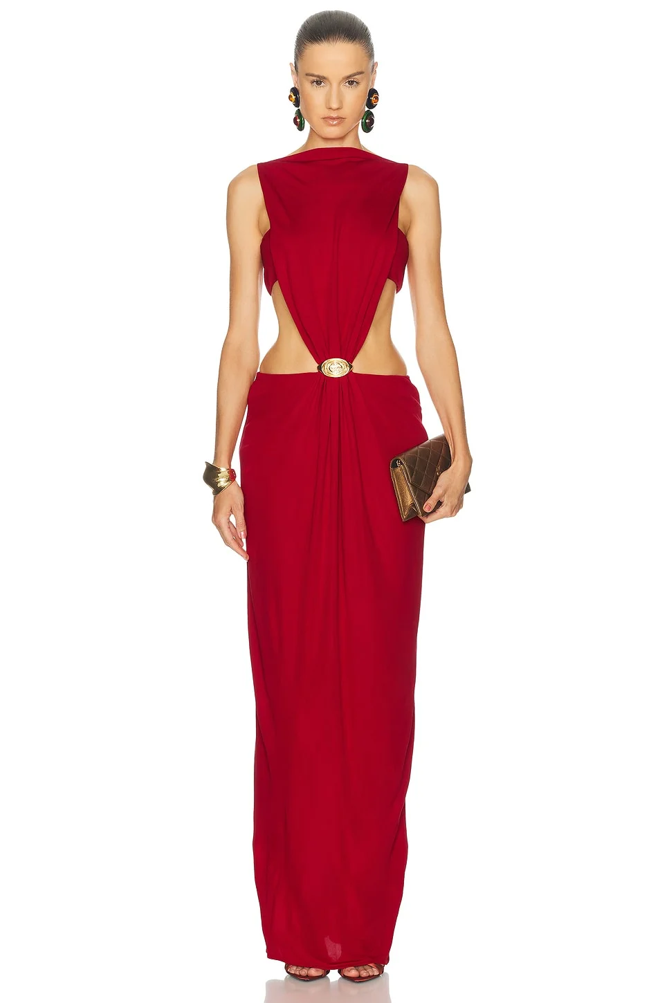 Jersey Cut Out Maxi Dress - 1