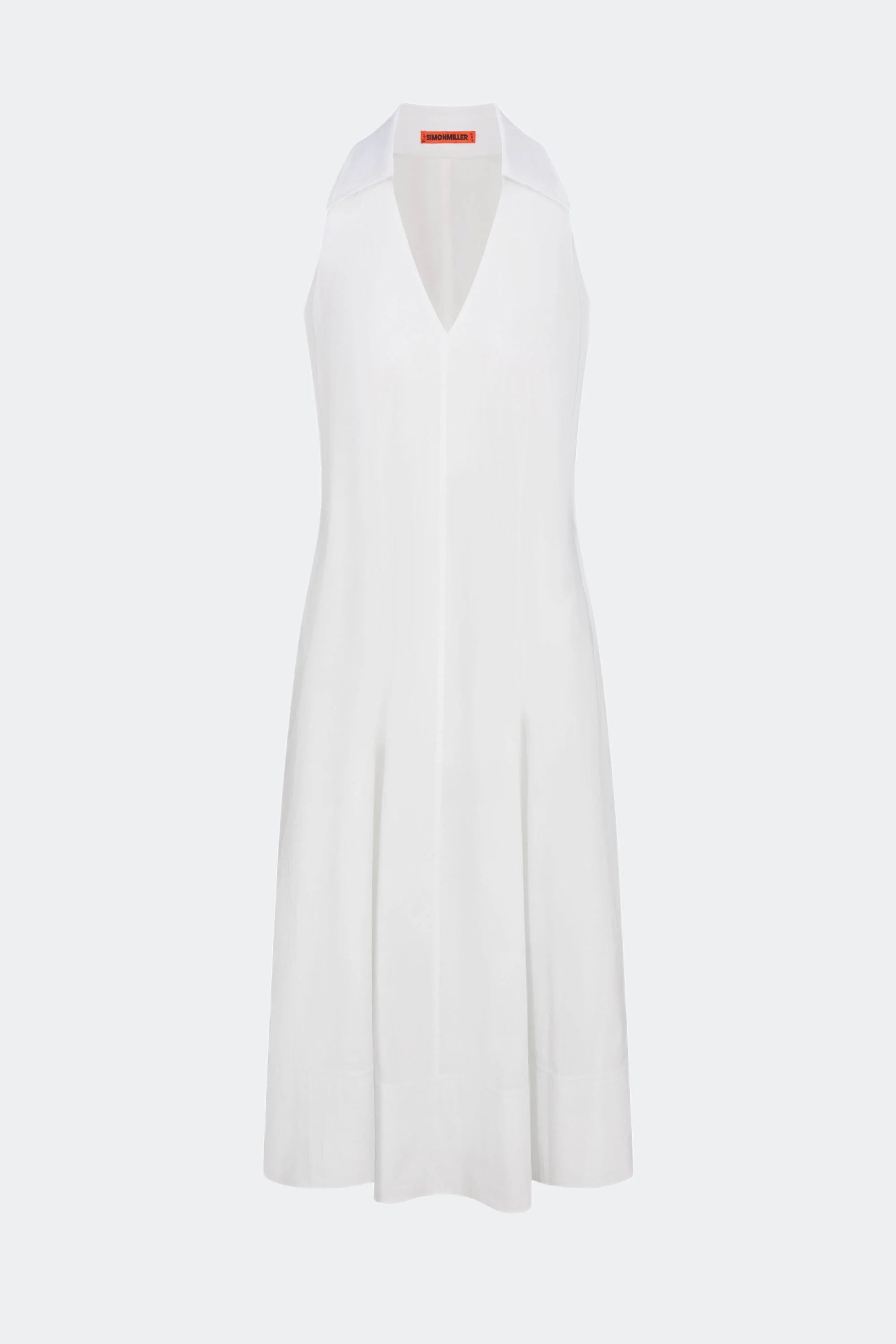 Nava Poplin Midi Dress in Macadamia - 1