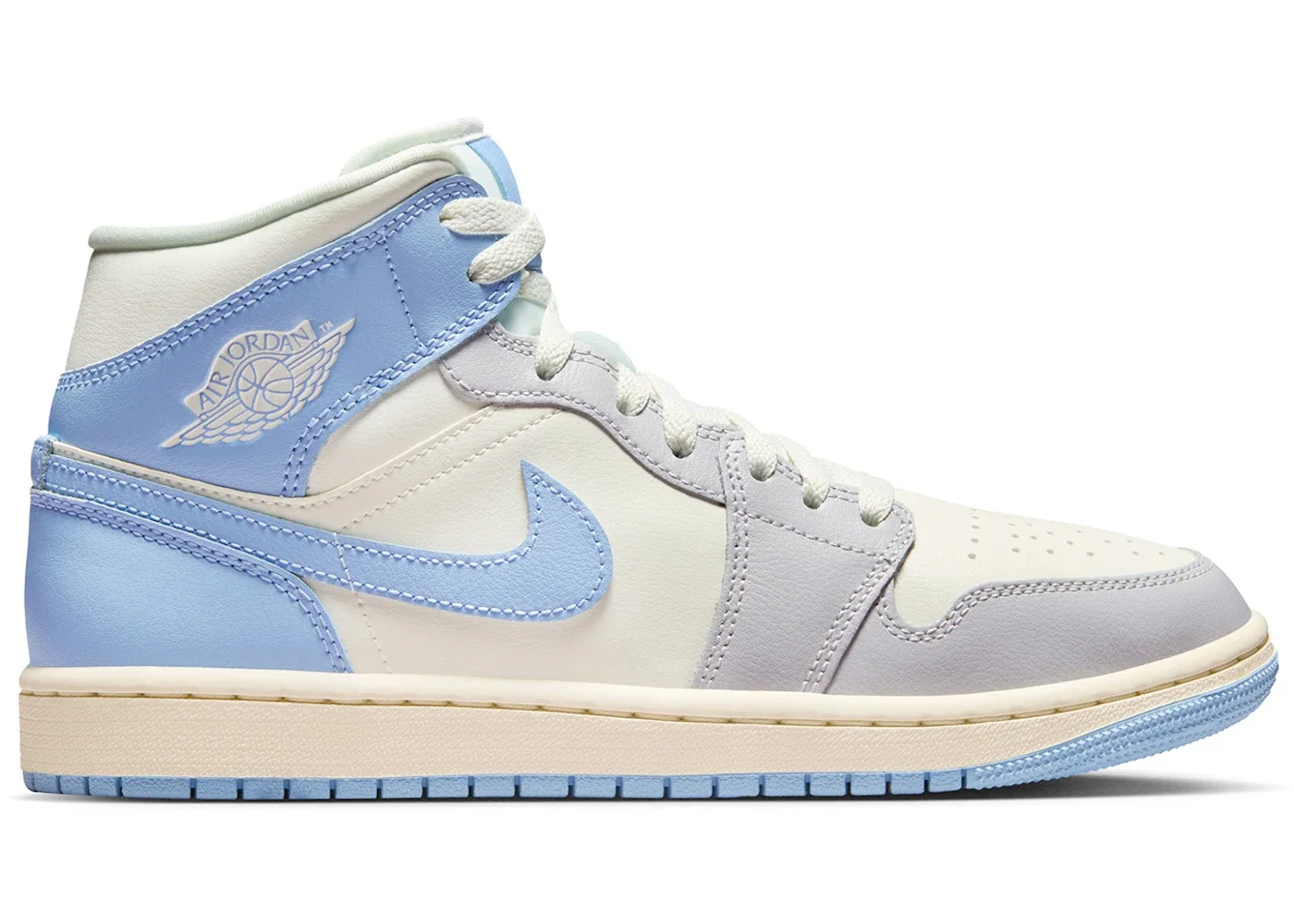 Jordan 1 Mid Psychic Blue Sail Coconut Milk (Women's) - 1