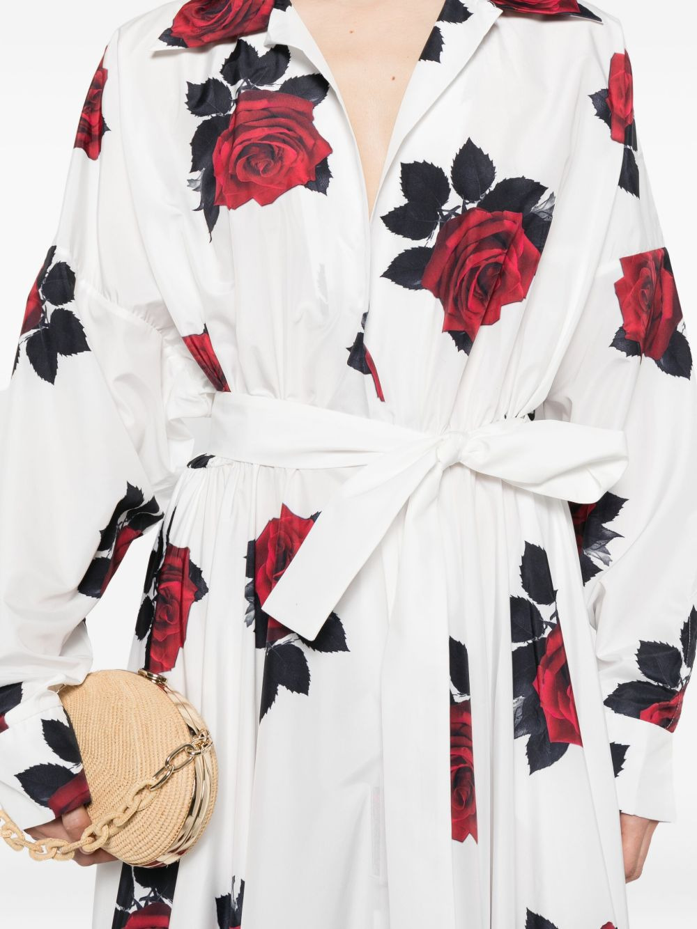 rose-print maxi dress - 5