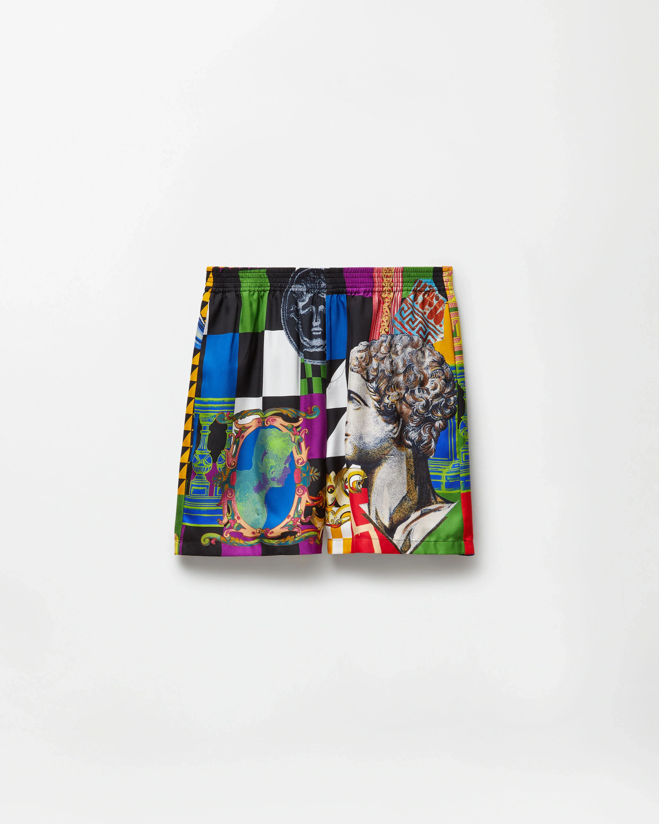Printed Silk Twill Shorts - 1