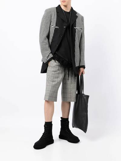 Comme des Garçons Homme Plus tailored check wool shorts outlook