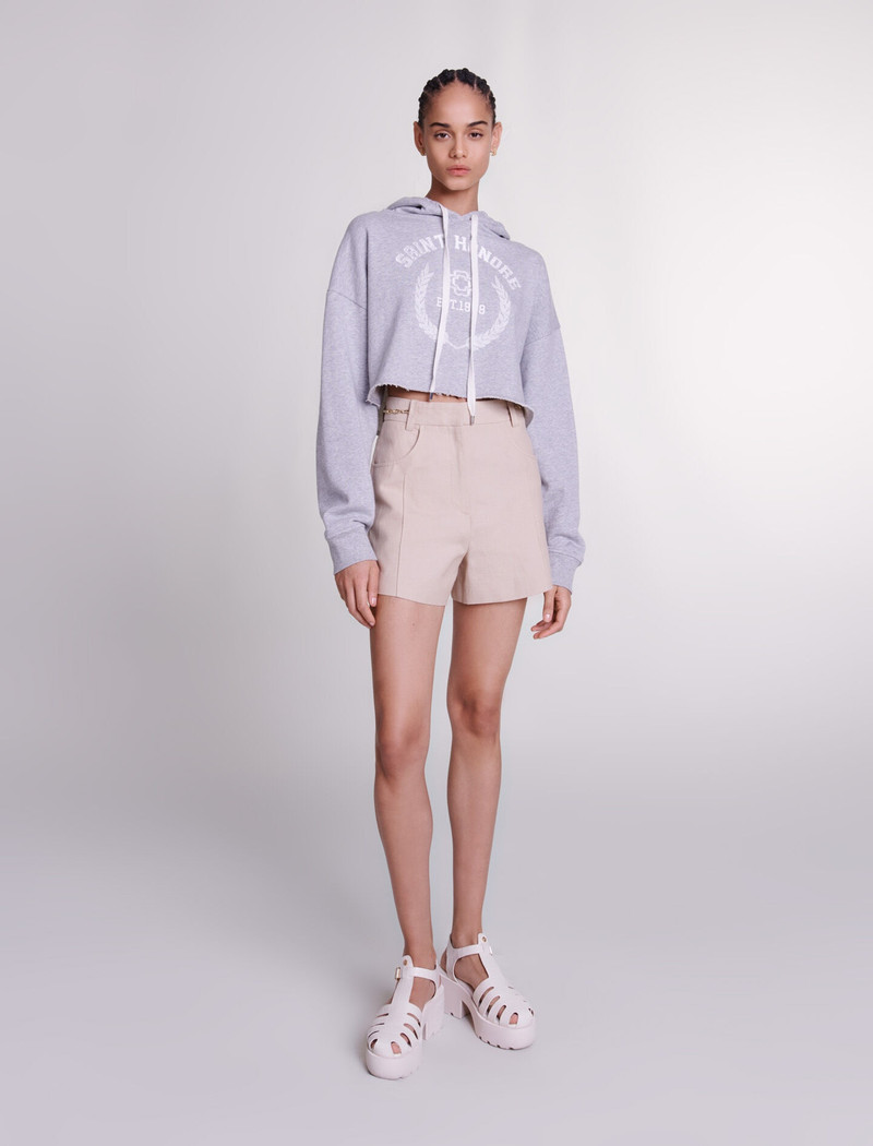 maje Linen shorts outlook
