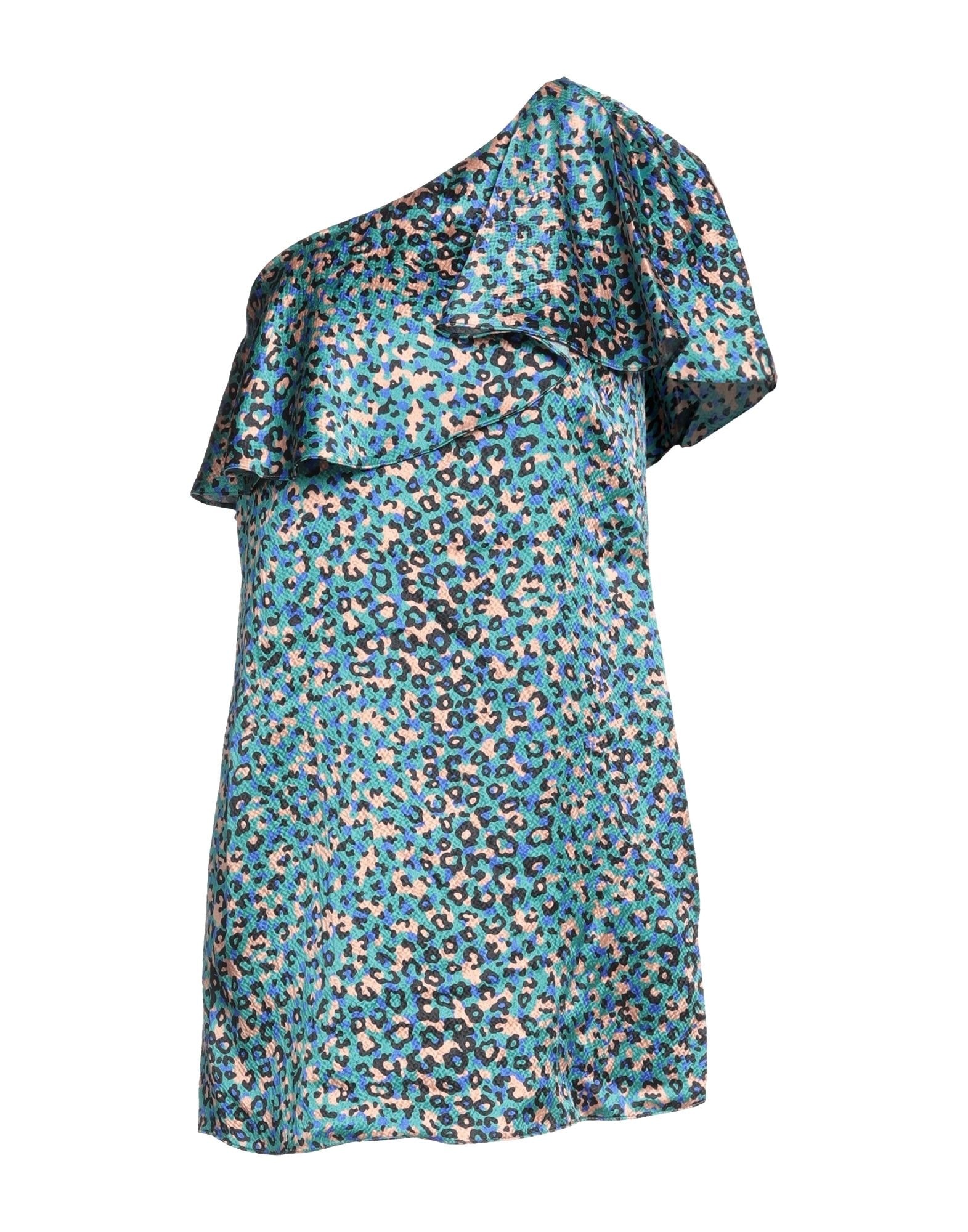 Deep jade Women's One-shoulder Dress - 1