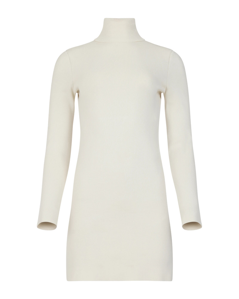 COMPRESSED MINI DRESS OFF WHITE 5