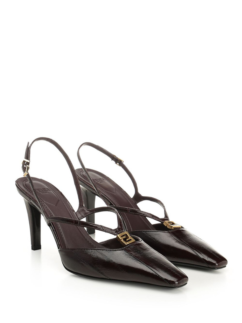 FENDI Ffold Pumps Brown outlook