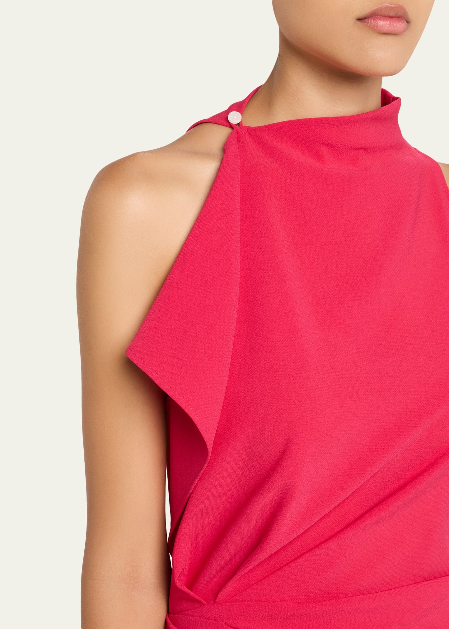 Devyn Draped Matte Double Crepe Dress - 5