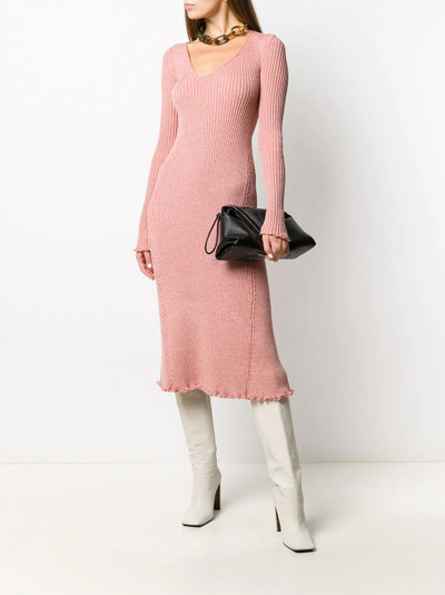 Jil Sander ribbed knit midi dress outlook