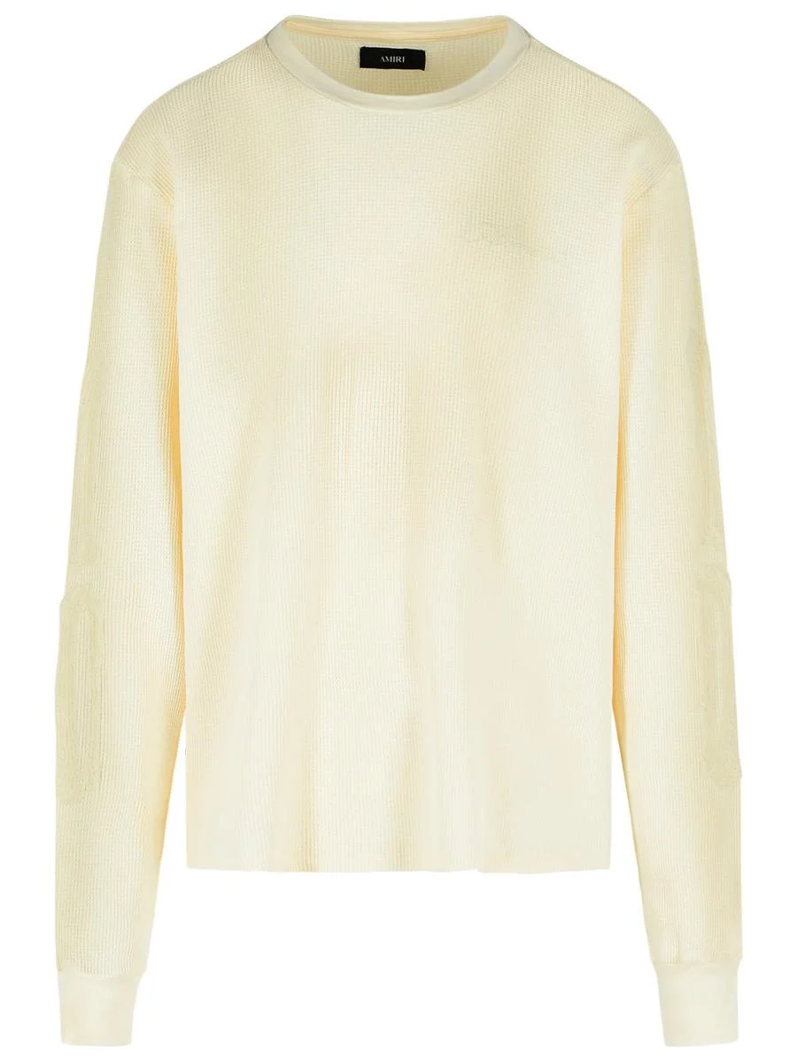 Amiri Ivory Cotton T-Shirt - 1
